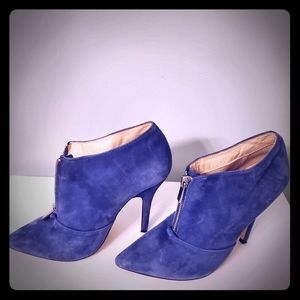 Aldo blue suede ankle booties